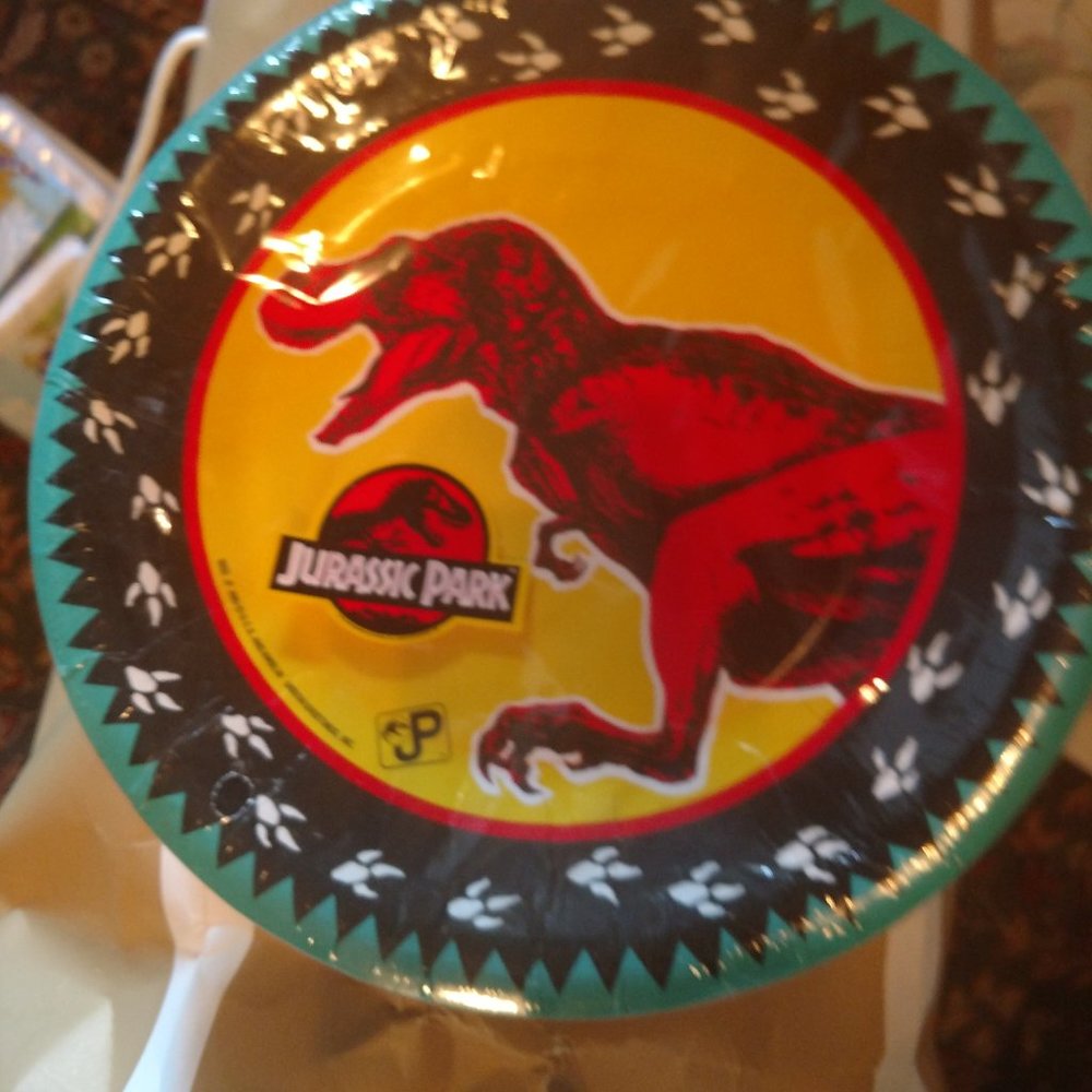 Vintage Jurassic Park Plates